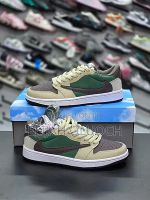 Air Jordan 1 Low X Travis Scott Sp 'medium Olive' Sneakers.