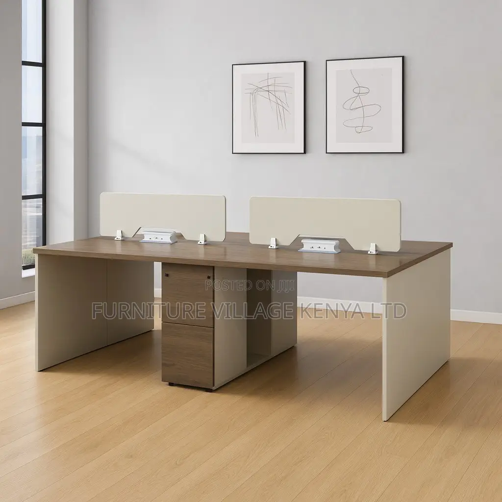 Workstation; 4 Way Modular Open Office Workstation