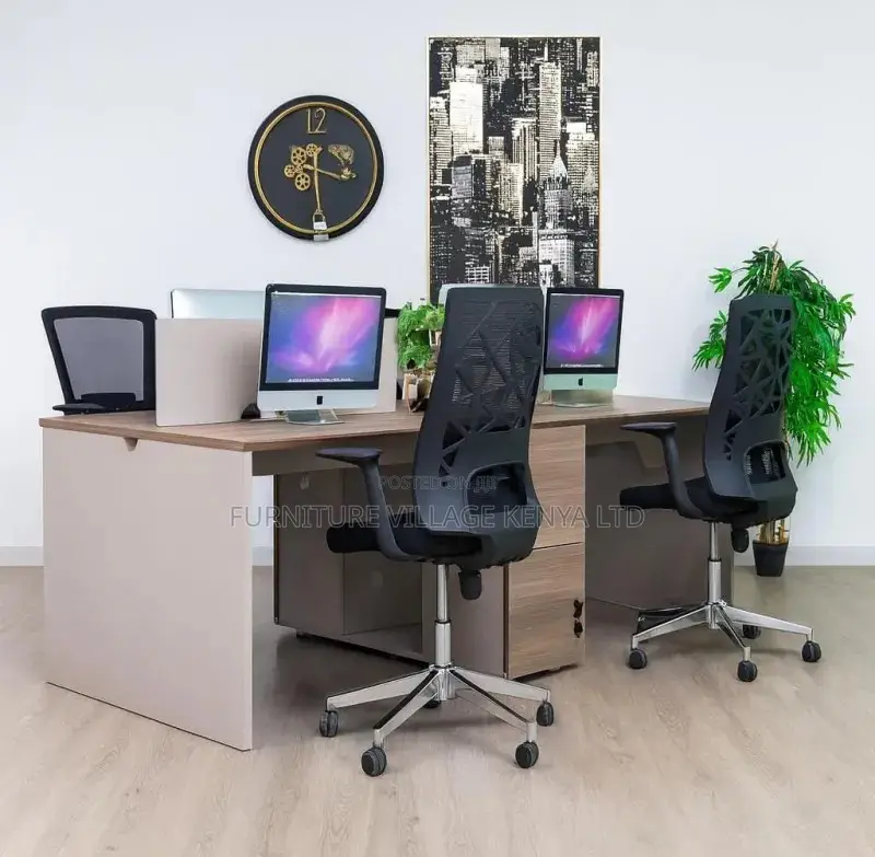 Workstation; 4 Way Modular Open Office Workstation