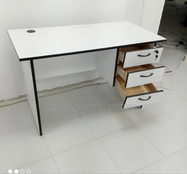 White Black Study Desk - main view