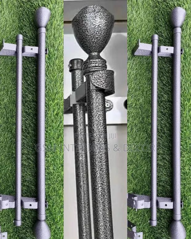 Strong Powder Coated Locally Fabricated Rods in Dotted Gray