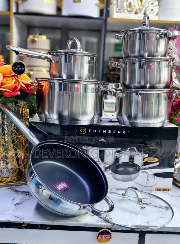 12pcs Edenberg Stainless Cookware Set - main view