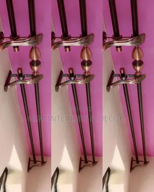 Copper Themed Curtain Rods, Locally Fabricated/Ultra Heated