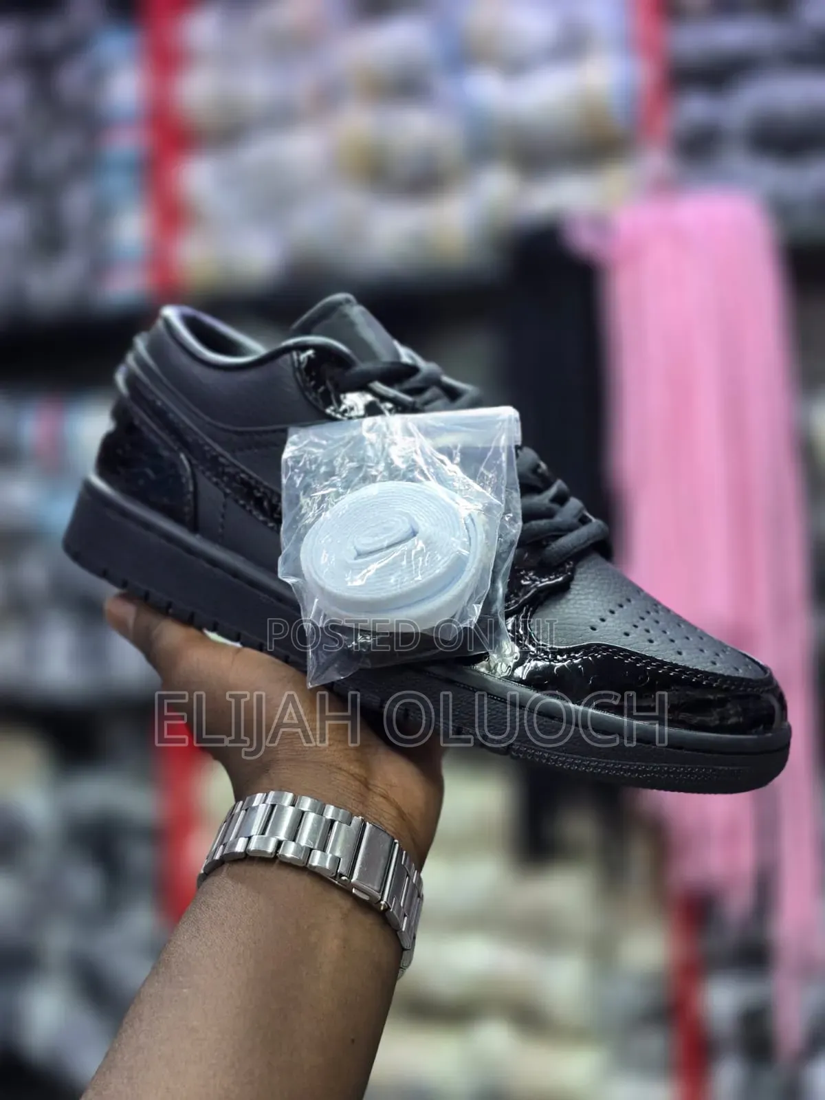 Nike Air Jordan 1 Low Se "Black Croc,"