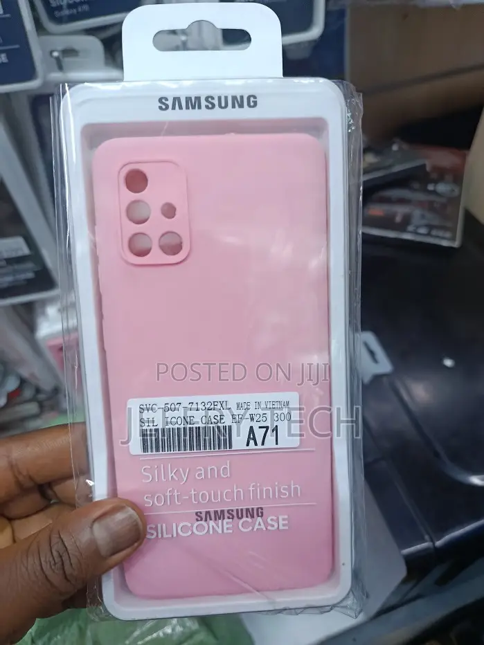 Premium Silicone Case for Samsung A71- Pink (