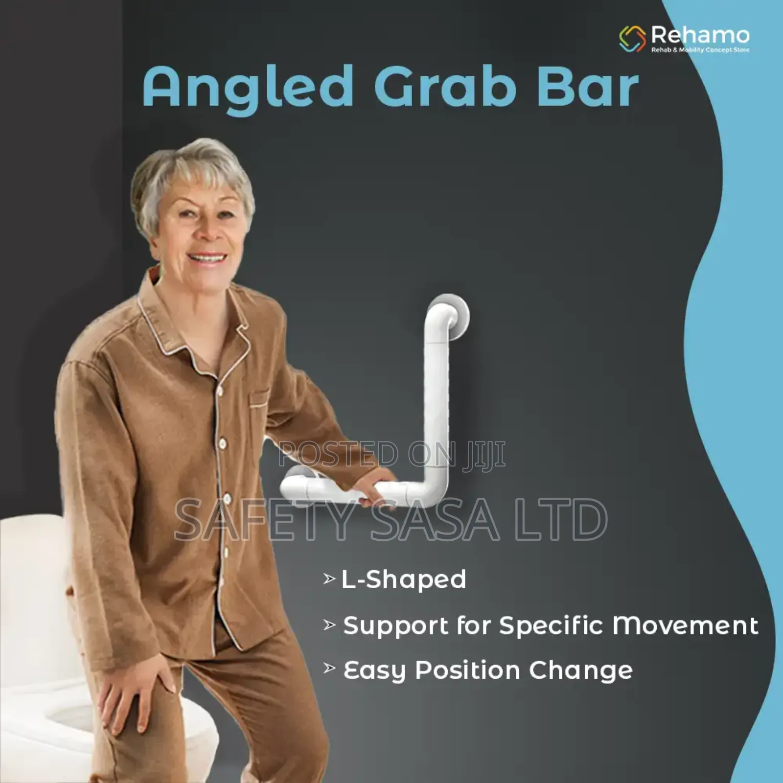 Angled Grab Bar L Shape Grab Bar