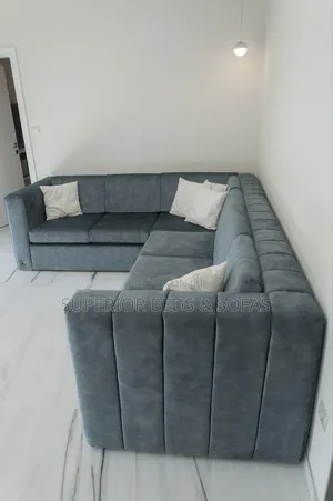 Modern Design Grey L-Shape Sofa- 6 Seater.