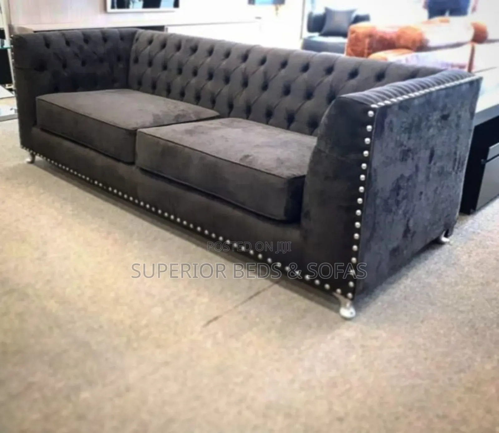 Black Chesterfield 3 Seater Sofa -Payment on Delivery