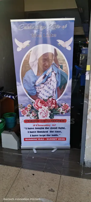 Personalized Funeral Roll-Up Banner
