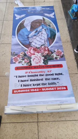 Personalized Funeral Roll-Up Banner