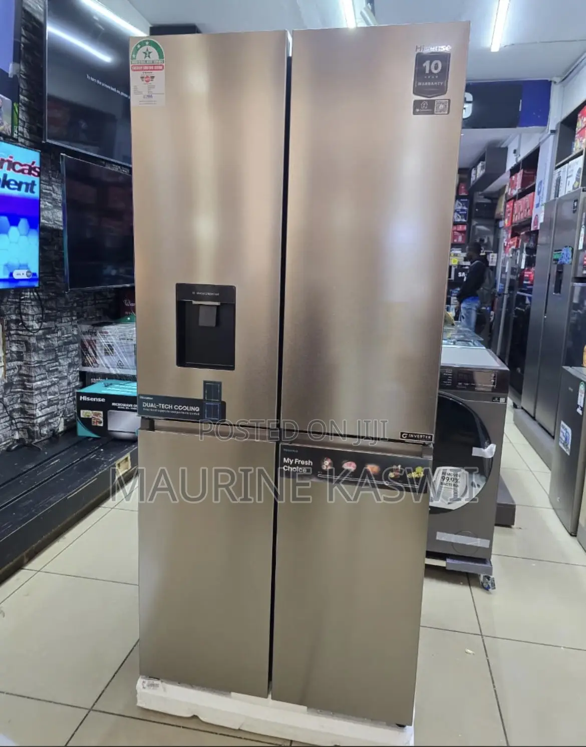 Hisense 470 Liters French Door Refrigerator With Water Dispenser