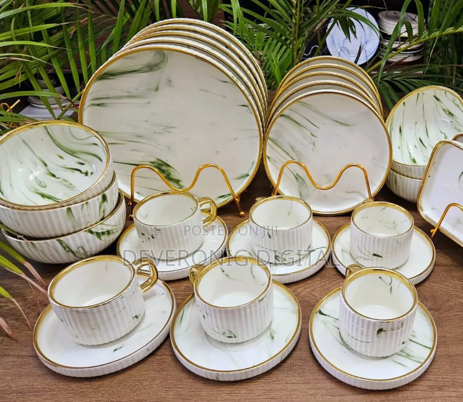 30 Pc Dinner Set 
Marble Green