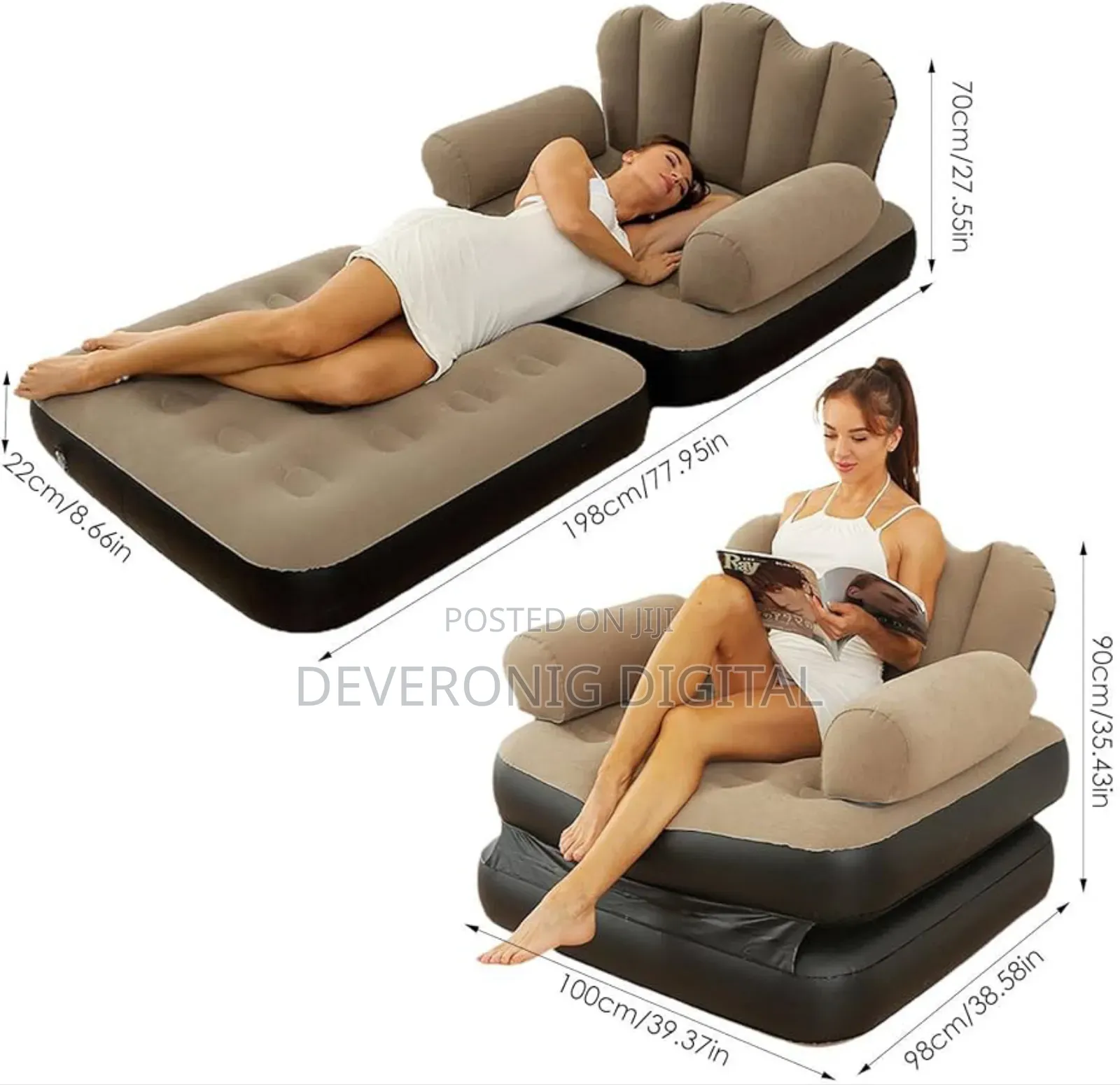 * *Inflatable Sofa or Bed 2in1