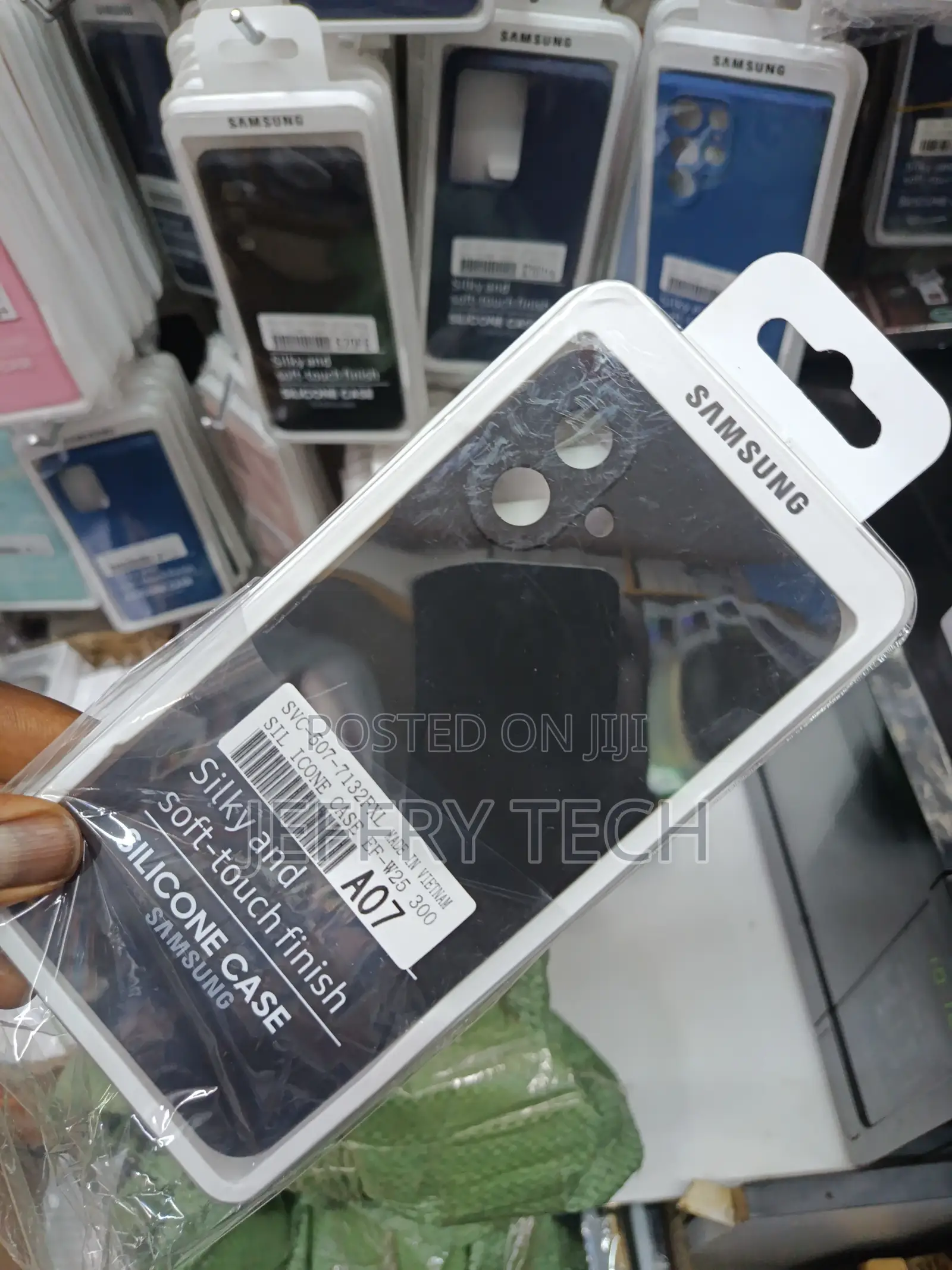 Black Samsung Galaxy A07 or A06 Silicone Case Silky Soft-Touch Finish.