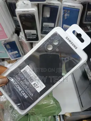 Black Samsung Galaxy A07 or A06 Silicone Case Silky Soft-Touch Finish.