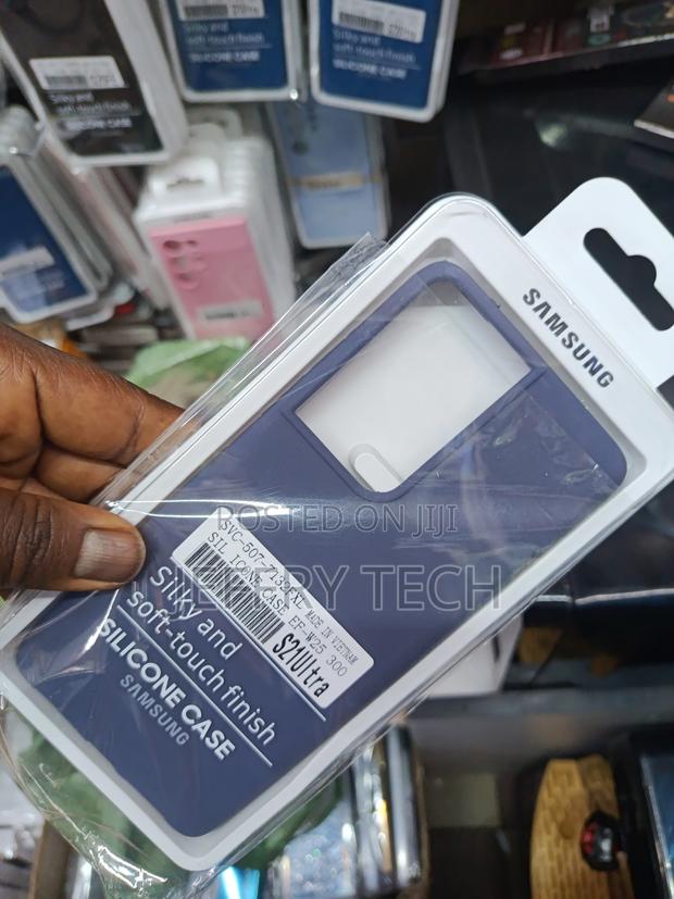 Samsung Galaxy S21 Ultra Silicone Cover Navy - thumbnail 3
