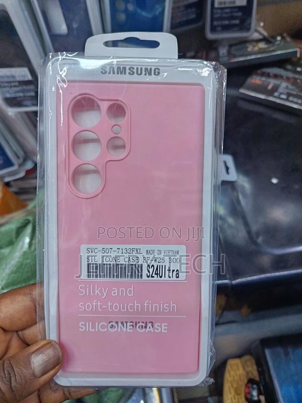 Samsung Galaxy S24 Ultra Silicone Case in Pink Silky, Softh Finish. - main view