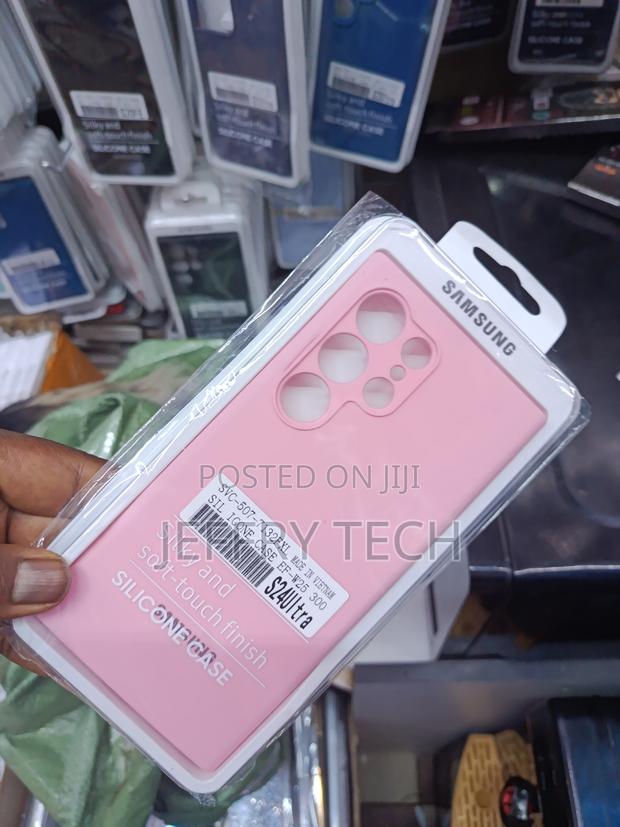Samsung Galaxy S24 Ultra Silicone Case in Pink Silky, Softh Finish. - thumbnail 3