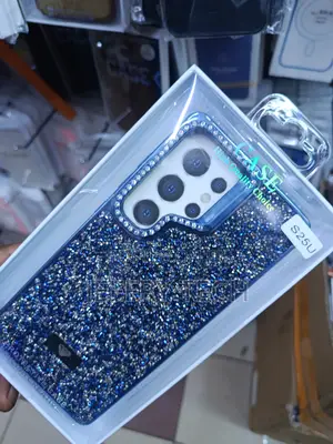 Blue Rhineston Glitter Case Designed for the Samsung Galaxy S25 Ultra
