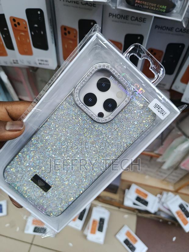 Shiny Diamond-Embellish Phone Case Designed for the iPhone 16 Pro Max - thumbnail 2