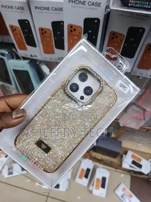 Phone Case Designed With Glitter Rhinestones to Fit an iPhone 16 Pro