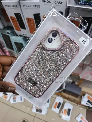 Diamond-Encrusted Protective Phone Case Designed for the iPhone 16.