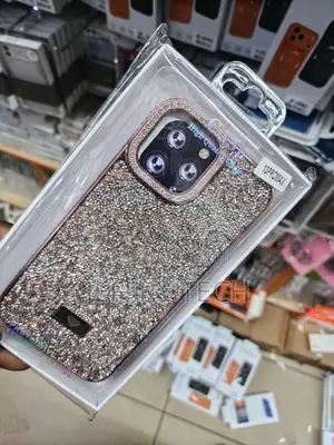 Rhinestone-Covered Phone Case for the iPhone 13 Pro Max.