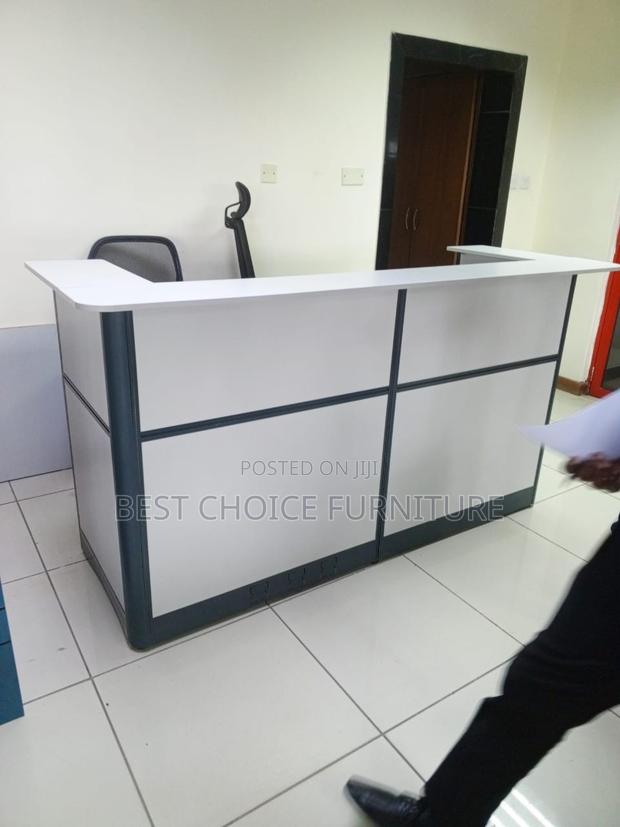Office Reception Desk: White Long Reception Office Desk for Cooperate - thumbnail 6