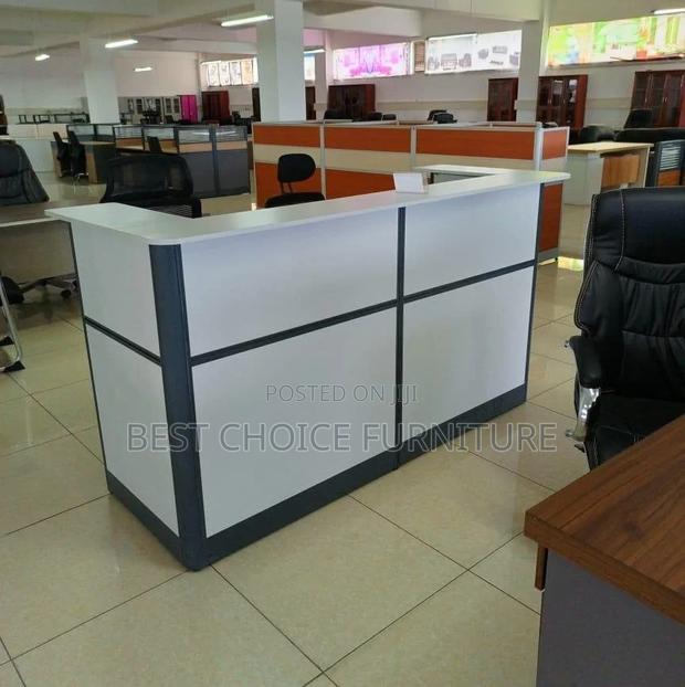 Office Reception Desk: White Long Reception Office Desk for Cooperate - thumbnail 8
