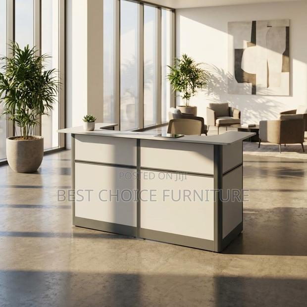 Office Reception Desk: White Long Reception Office Desk for Cooperate - thumbnail 14