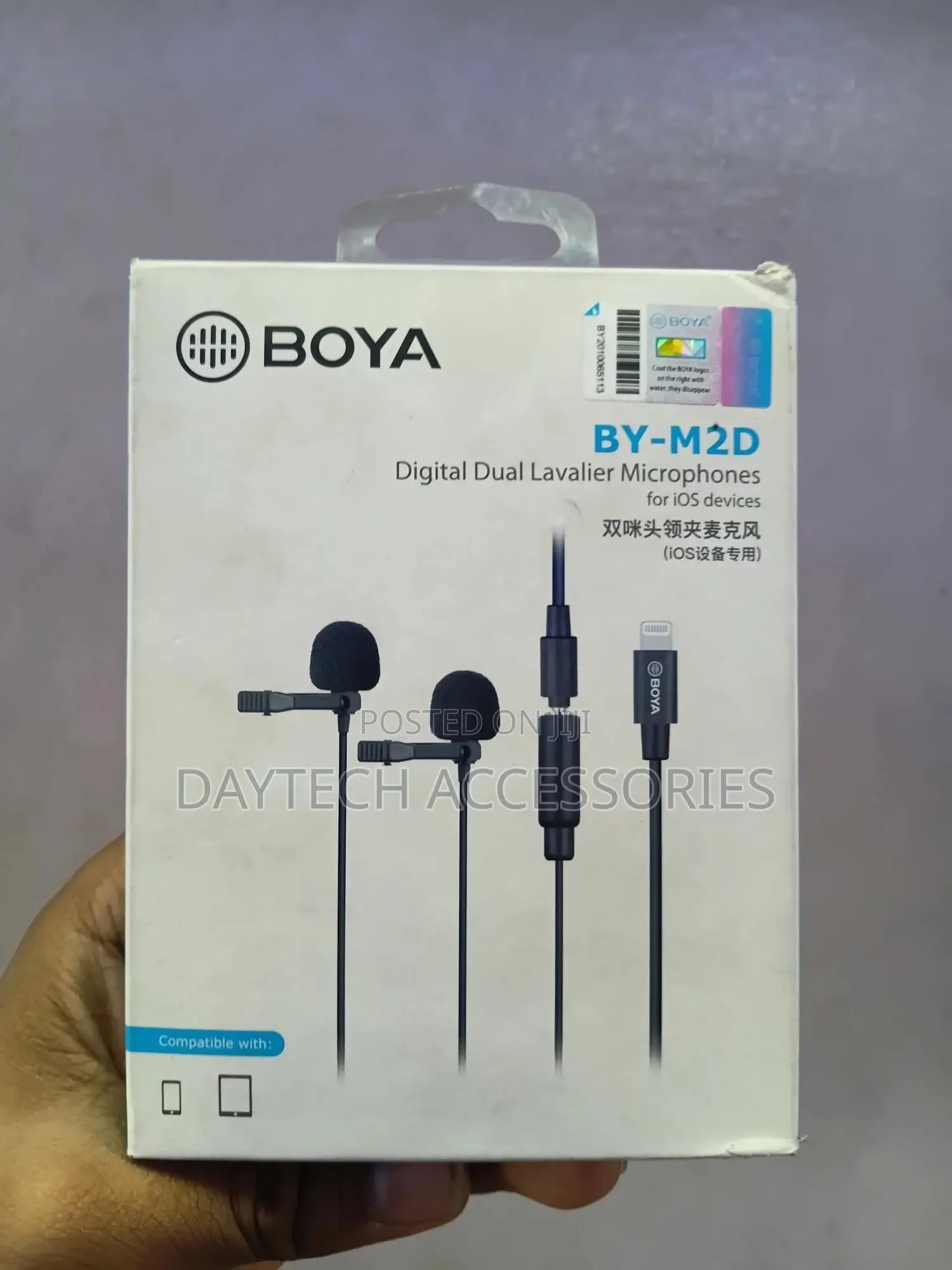 Boya by-M2d Digital Dual Lavalier Microphone Designed for Ios Devices.