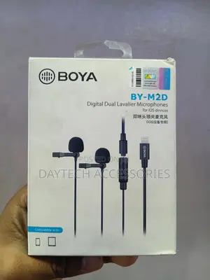 Boya by-M2d Digital Dual Lavalier Microphone Designed for Ios Devices.
