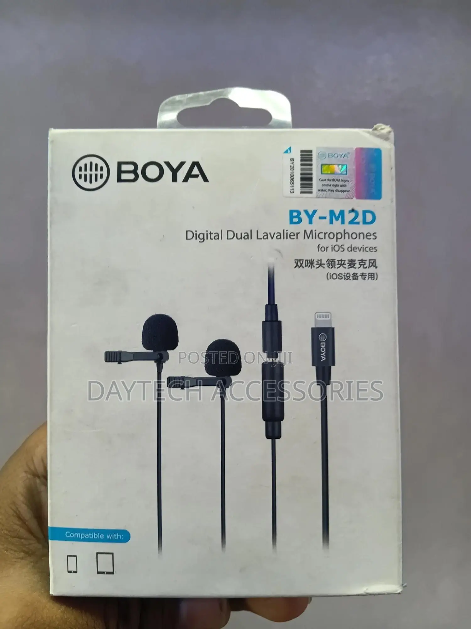 Boya by-M2d Digital Dual Lavalier Microphone Designed for Ios Devices.