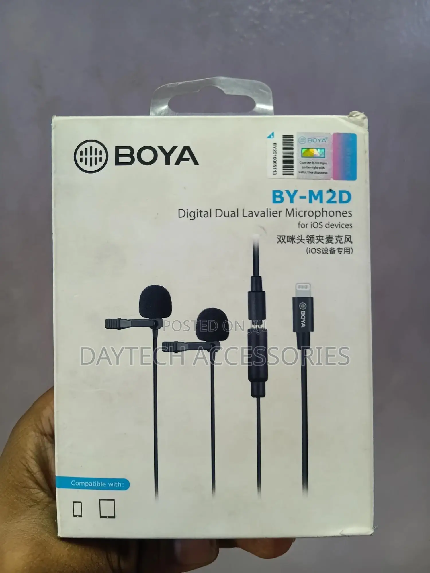 Boya by-M2d - Digital Dual Lavalier Microphones for Ios Devices, Black