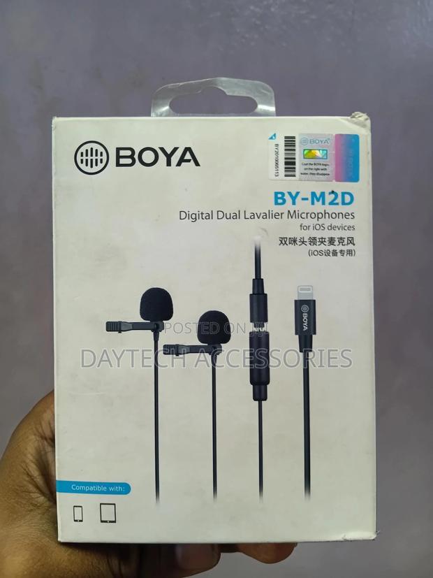 Boya by-M2d - Digital Dual Lavalier Microphones for Ios Devices, Black