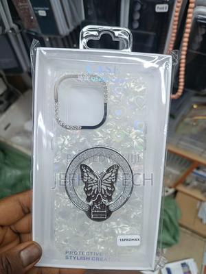 Butterfly- Bejeweled Kickstand Phone Case for the iPhone 15 Pro Max. - thumbnail 2