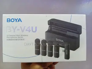 Boya by-V4u 4-Person Wireless Microphone System With Usb-C Connector.