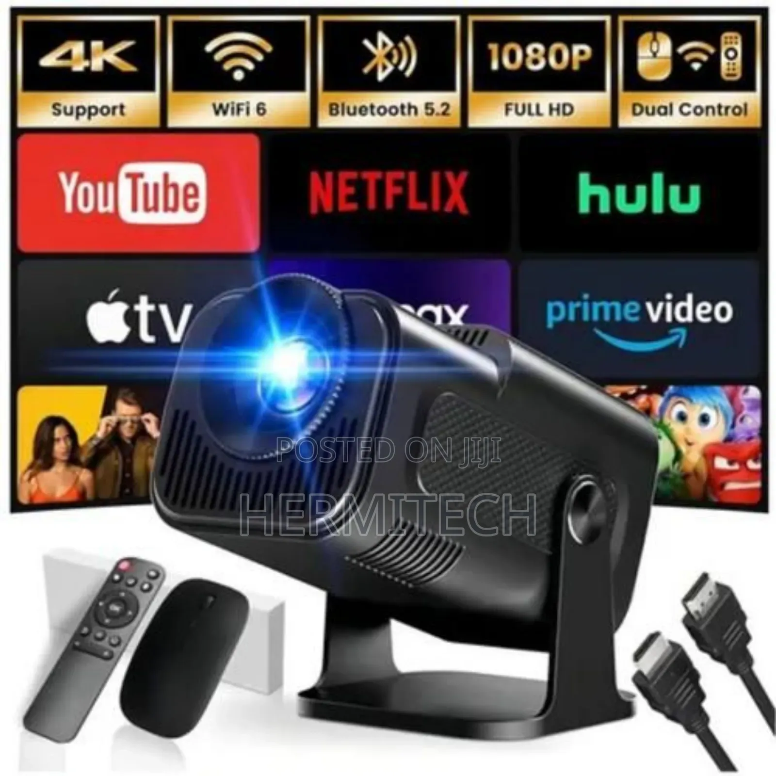 Ultra Hd Projector Hy 320 Projector With a Display of 180inches