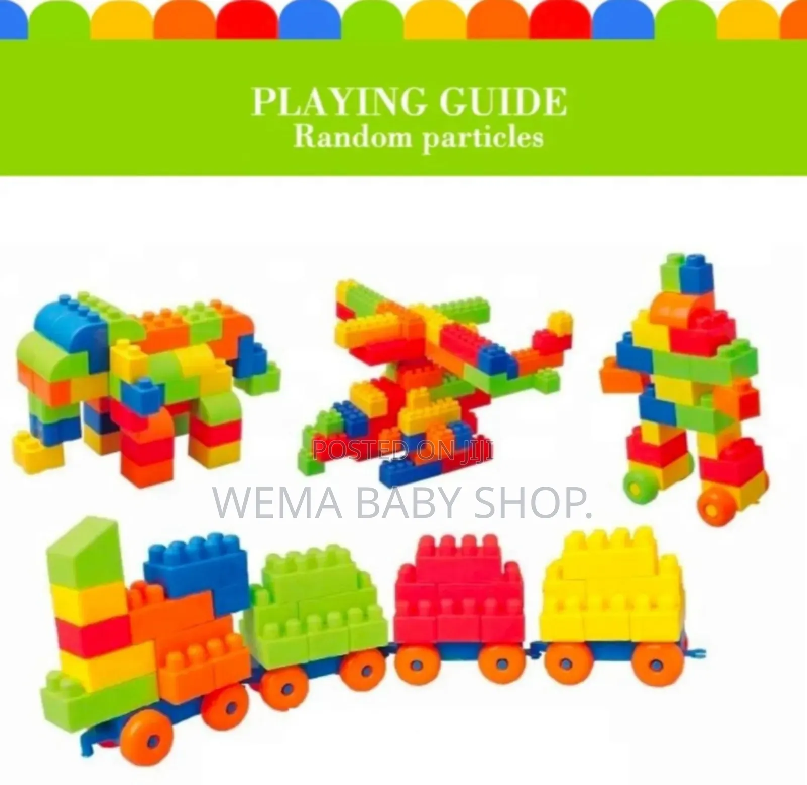 Back to School Colorfulbuilding Blocks Toy in Bus-Shaped Container.