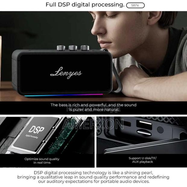Lenyes S876 Bluetooth Speaker | 90w Powerful Sound - thumbnail 6