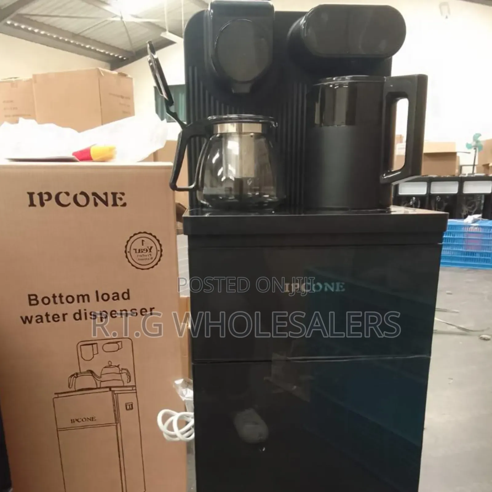 Black Ipcone A1c Hot Cold Bottom Load Water Dispenser