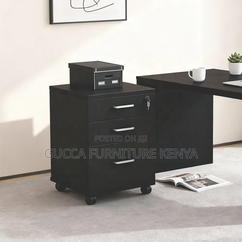 Office 3-drawer Mobile Vertical Filing Cabinet