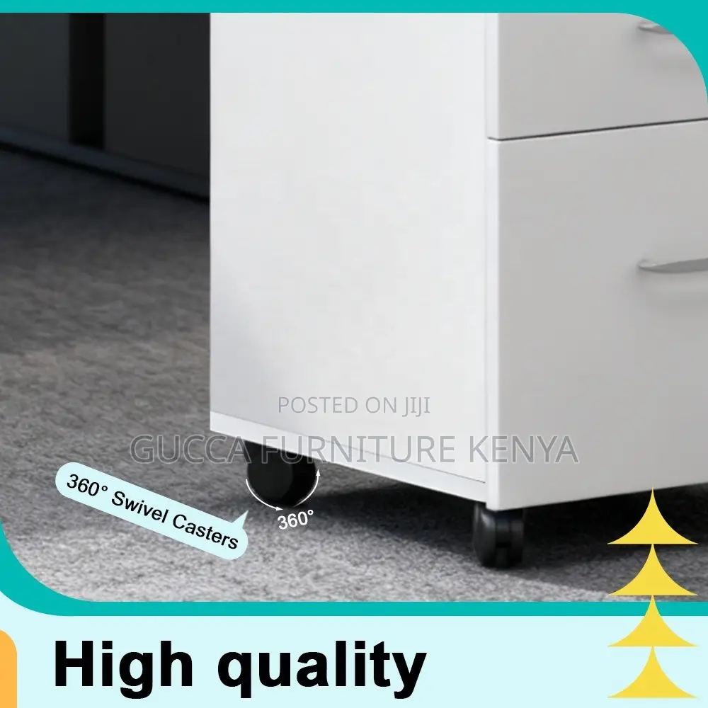 Office 3-drawer Mobile Vertical Filing Cabinet