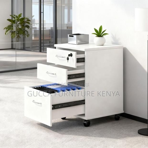 Office 3-drawer Mobile Vertical Filing Cabinet - thumbnail 9