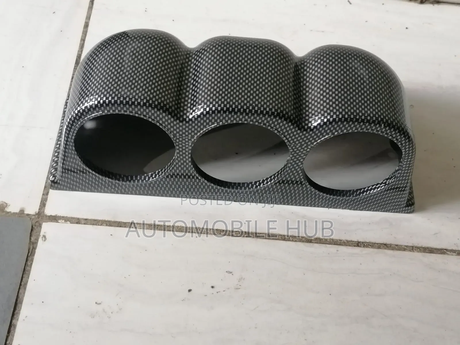 Dash 3-Hole Triple Gauge Meter Mount Pod – 52mm Carbon Fiber Finish
