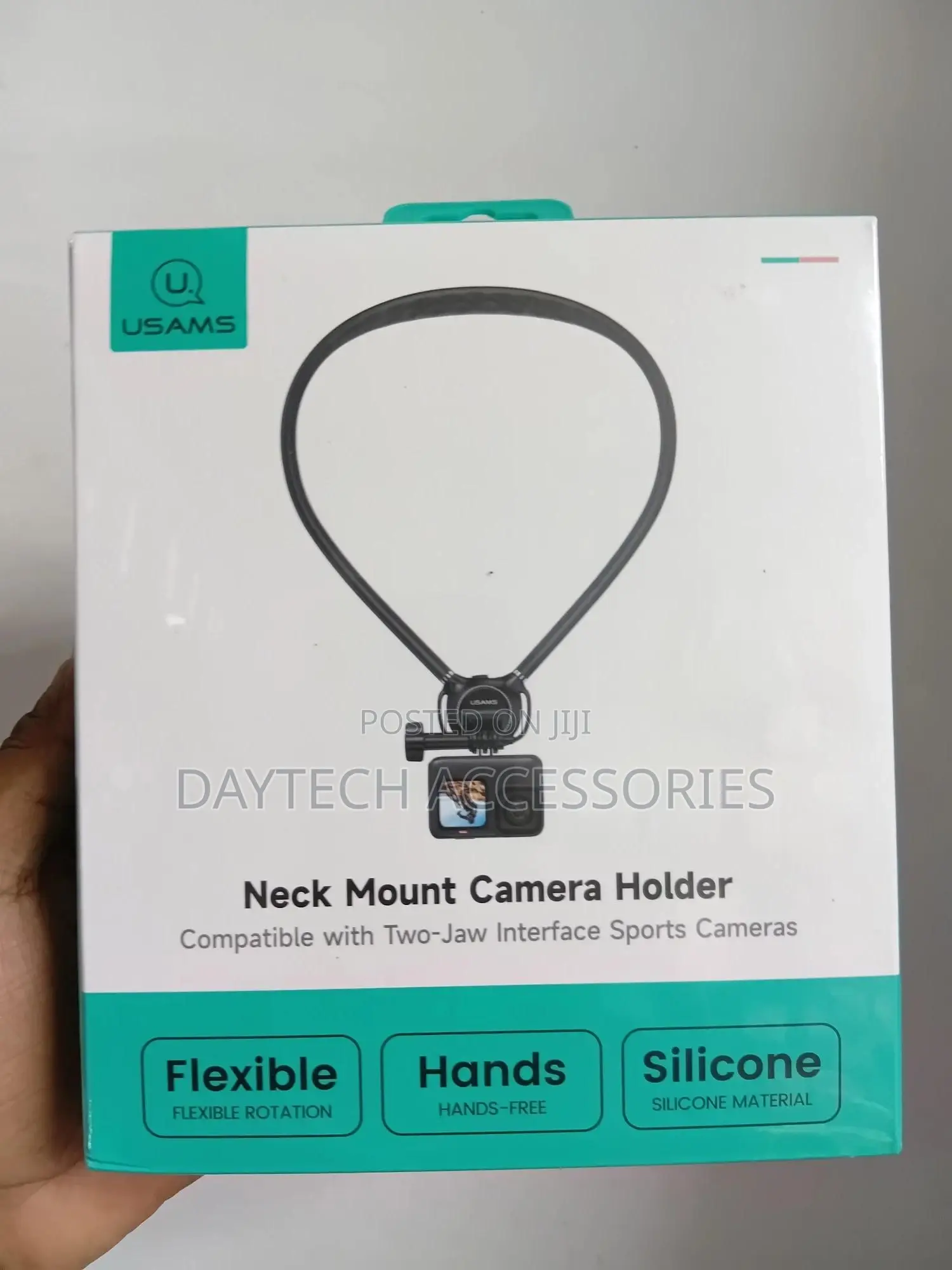 Usams Neck Holder Mount for Insta360 X3, Dji Action, and Gopro Cameras