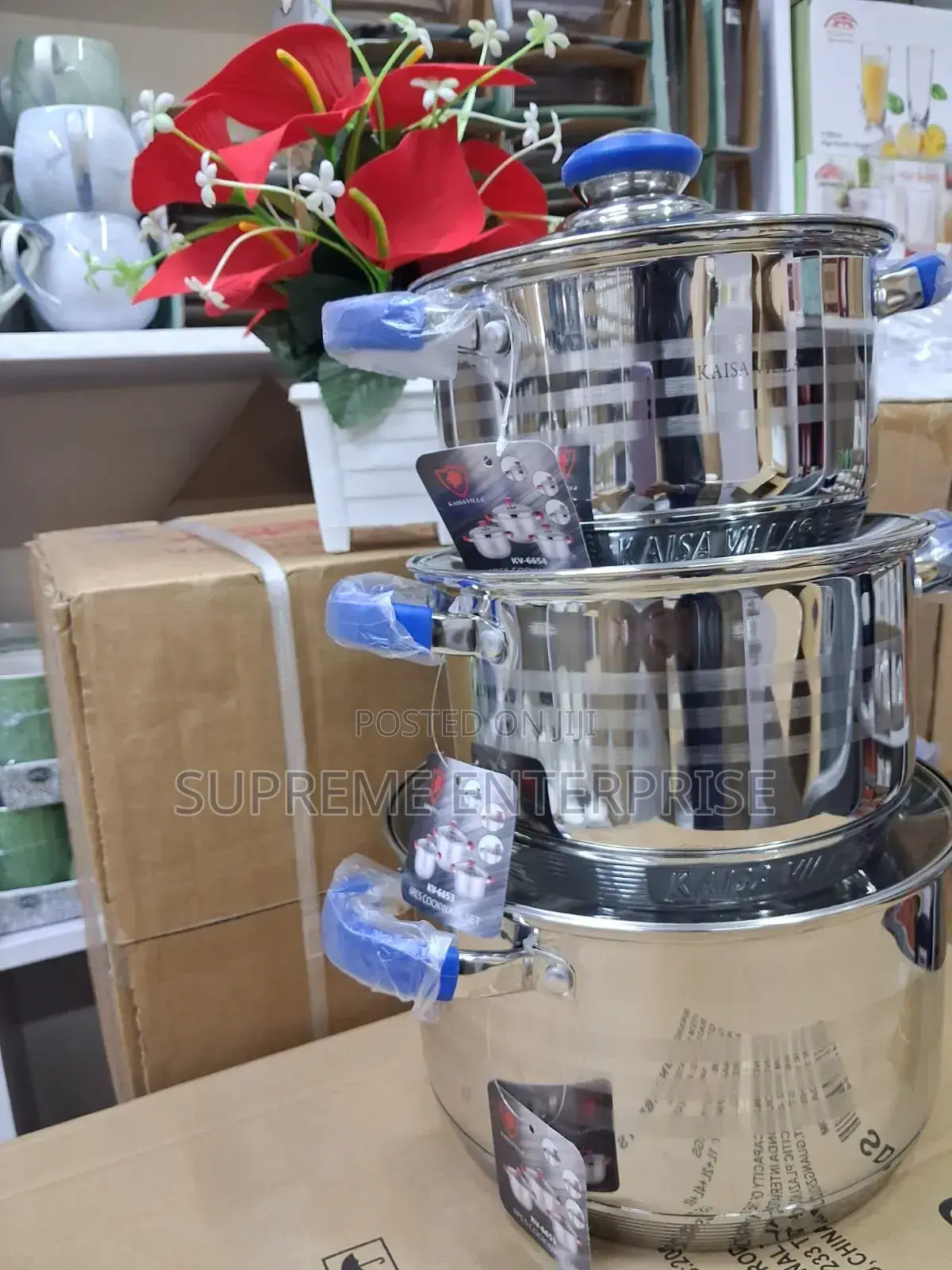 3 Piece GLSS Lid Stainless Steel Pots