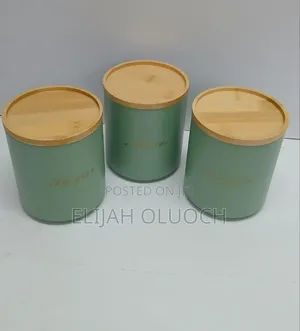 Tea, Coffee, Sugar Canister Alloy Set