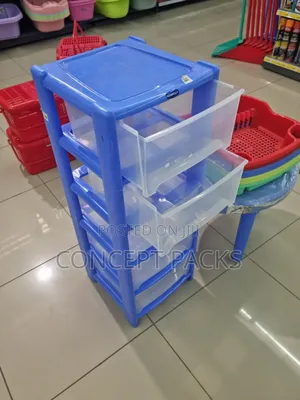 Blue 5 Stack Plastic Drawer.