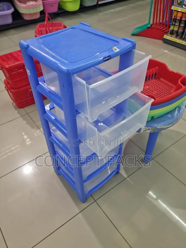 Blue 5 Stack Plastic Drawer.